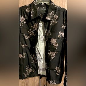 Denim and flower Ricky Singh over shirt zip